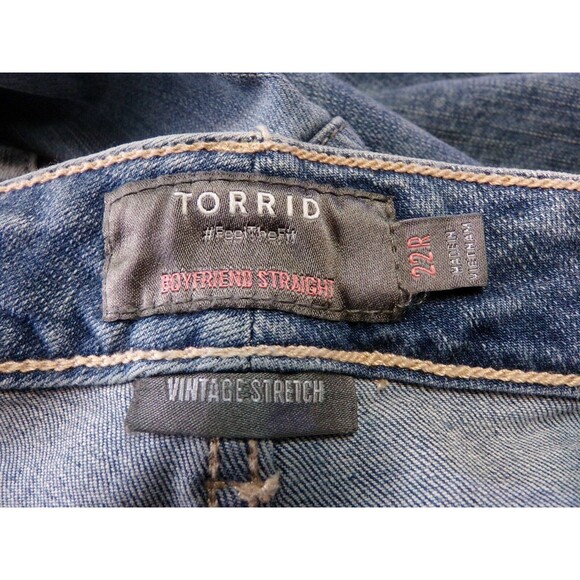 Torrid Jeans Womens Size 22R Vintage Stretch Denim Distressed Boyfriend Straight - Picture 6 of 7
